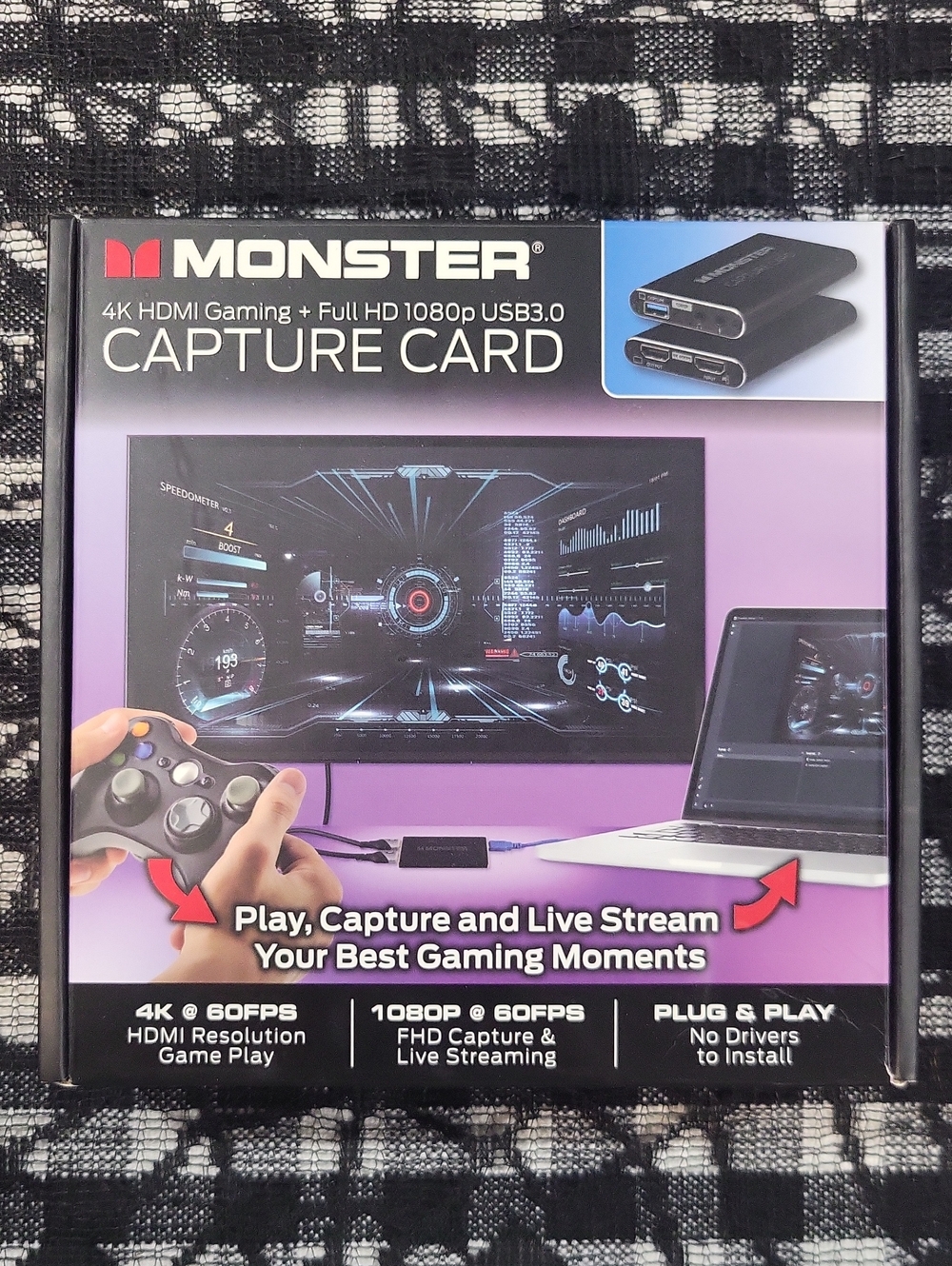 New In Box Monster Capture Card 4K HDMI to USB 3.0 👾